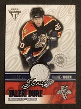 2002-03 Pacific Private Stock Titanium VALERI BURE Silver Retail Jersey #/153