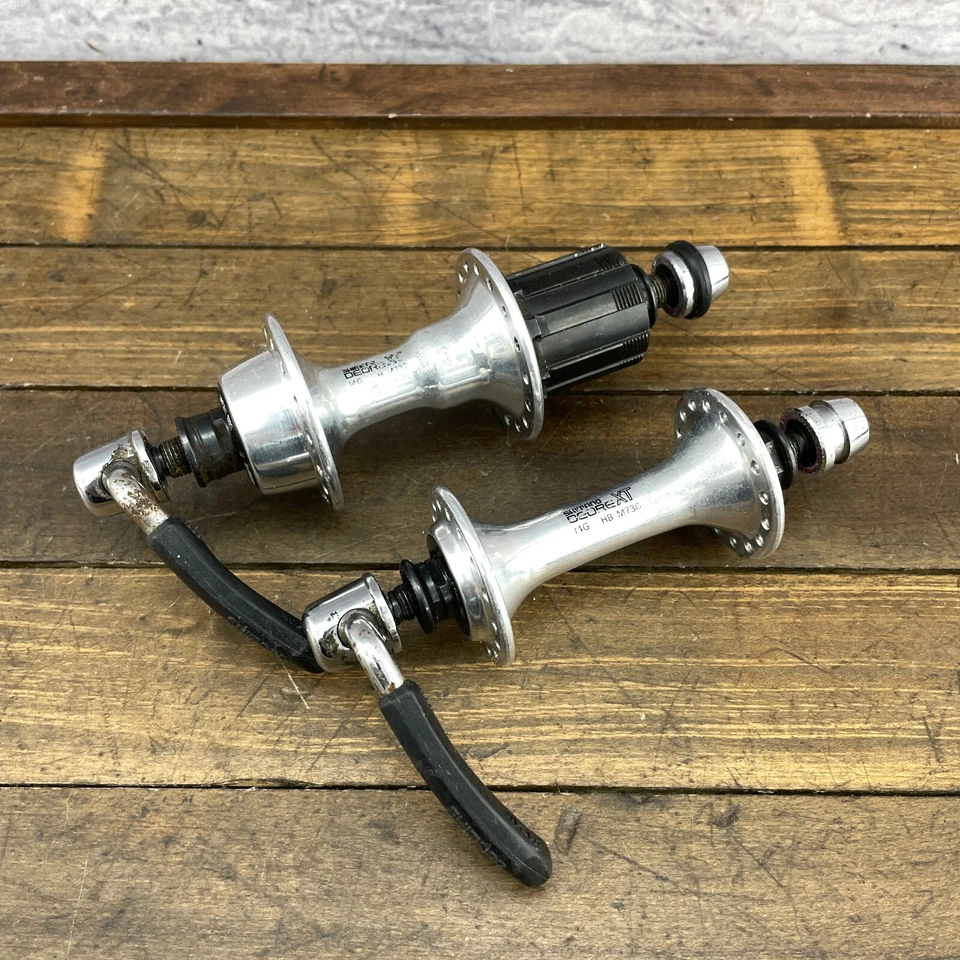Vintage Shimano Deore XT Hub Set HB-M730 FH-M732 32 Hole MTB Mountain 32h 1990s - Image 1 of 4