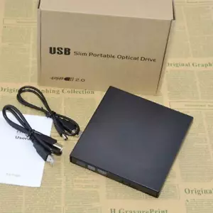 External USB 2.0 Enclosure Case Fr 12.7mm SATA BD DVD CD Player Optical Drive BK - Picture 1 of 8