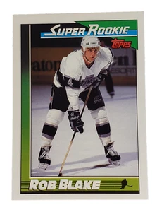 1991-92 Topps Hockey Super Rookie Rob Blake #6 Los Angeles Kings NHL - Picture 1 of 2