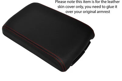 КРАСНЫЙ ШОВ ПОДЛОКОТНИК КРЫШКА КОЖАНЫЙ ЧЕХОЛ ПОДХОДИТ LLINCOLN LS 2003-2006 - Изображение 1 из 3