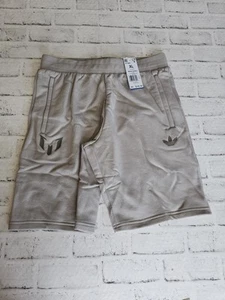 Kids Size XL Adidas Messi Shorts In Light Brown-NWT - Picture 1 of 16