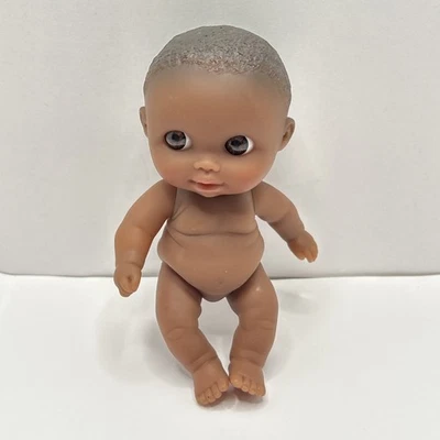 Berenguer - Boy African American Vinyl Doll -  Poseable - Image 1 of 4