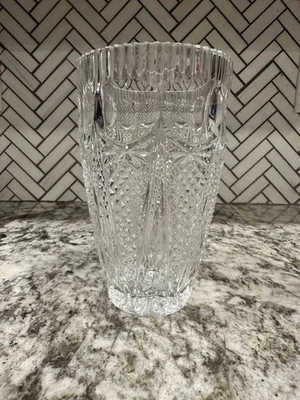 Vintage Bohemian 8” Crystal Cut Glass Vase - Image 1 of 4