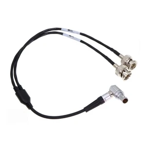 Dispositivos de sonido XL-LB2 código de tiempo entrada salida cable codo 5 pines macho a dos enchufes BNC - Imagen 1 de 3