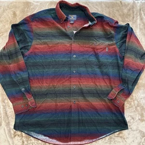 Vintage Woolrich Flannel Button Down Shirt Western Blanket Stripe Men's XXL - Picture 1 of 9