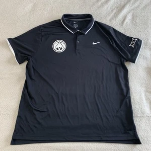 Nike Dri Fit BYU Cougars Football Woven Polo Team Issue Black Men Sz XXL - Picture 1 of 15