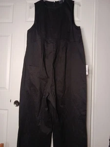ASOS DESIGN Maternity twill minimal sleeveless jumpsuit wide leg in black 14 NWT - Picture 1 of 9
