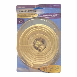 Kreuzschlitz 25 Fuß Koaxialkabel RG 59 brandneu in Box Neu aus altem Lagerbestand - Bild 1 von 2