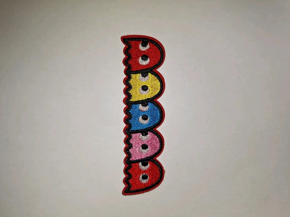 PAC MAN GHOSTS Patch  Iron On Embroidered Patches - Image 1 of 1