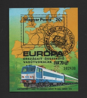 HUNGRÍA 1979 EXPOSICIÓN INTERNACIONAL DE TRANSPORTE M/HOJA (MS3244) *VFU/CTO* Foto 1 de 2