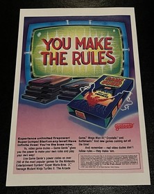 Vintage Original Ad - 1991 Game Genie NES Nintendo Authentic Video Game Art