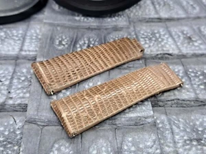 20mm/16mm Exotic Leather Watch Band  Vintage Minimalist Design - Picture 1 of 14