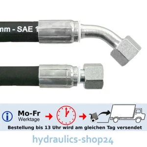 Hydraulikschlauch 12L M18x1,5 NW10 2SN DKOL/45 Länge + Anschlüsse wählbar - Bild 1 von 9