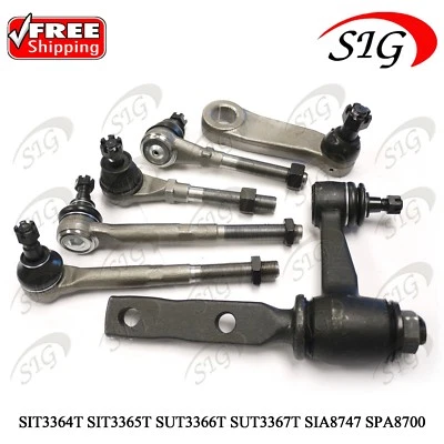 For 1997 - 2004 Ford F-150 RWD Inner Outer Tie Rod End Pitman Idler Arm 6PC Kit - Image 1 of 4