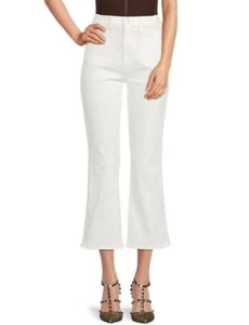 JOE'S HIGH RISE CROP WHITE BOOTCUT JEANS WITH PATCH POCKET SIZE 26 $198 - Picture 1 of 12