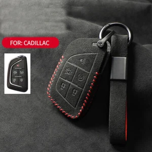 Custodia protettiva telecomando portachiavi completamente scamosciata per Cadillac C - Foto 1 di 10