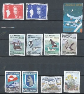 Greenland 1989 Cpl year set with Christmas seal. Two stamps engraver Slania. MNH - Picture 1 of 1