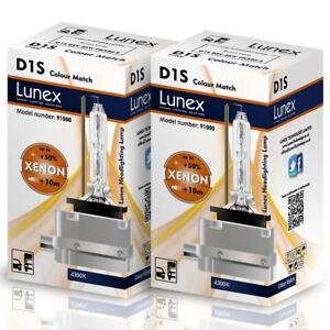 2 x D1S XENON BULB 4300K HID Genuine LUNEX compatible with 66043 66144 85410 CM 