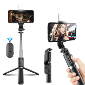 Trépied perche à selfie 40" Bluetooth télécommande portable pour iPhone et téléphones Android - Photo 1 sur 24
