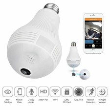 360° IP VideoCAMERA TELECAMERA WIRELESS WIFI IR INFRAROSSI IPCAM Micro TF HD