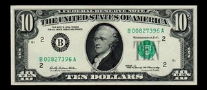 $10 1969 Green Seal Federal Reserve Note New York Uncirculate Free Shipping(H54) - Picture 1 of 2