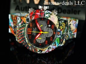 Raro Reloj Invicta Para Hombre 52mm GRAND Pro Diver GRAFFITI Cronógrafo HIDROCHAPADO SS - Imagen 1 de 15