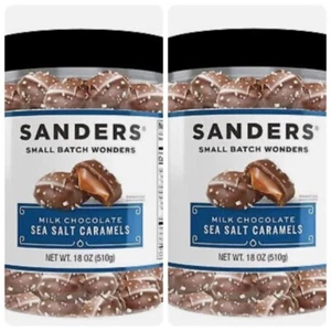 Sanders Milk Chocolate Sea Salt Caramels 18oz pack 2 - Picture 1 of 3