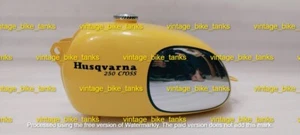Husqvarna Husky 250 Cross Steel Chrome And Yellow Painted Petrol Tank 1968 -1969 - Picture 1 of 10