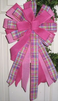 ARCO CON CABLE A CUADROS ROSAS para GUIRNALDA FLORAL, BOTÍN, GUIRNALDA, POSTE DE CESTA # 1 Foto 1 de 4