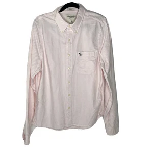 Herren Abercrombie & Fitch Flanellmuskel Langarm, Knopfleiste rosa, Gr. XL - Bild 1 von 10