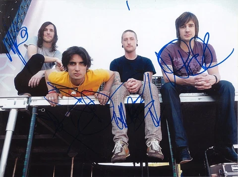 All American Rejects genuine autograph 6"x9" photo signed In Person US rock Cover