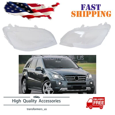 Cubiertas de faros izquierda + derecha para Benz ML ML350 W164 2009-2011 Foto 1 de 4