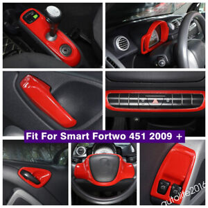 Red Interior Accessories Dashboard Air Cover Trim For Smart Fortwo 451 2009-2015