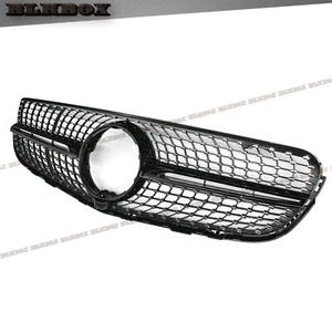 FIT GLC 2016-2019 W253 X253 BZ DIAMOND GRILLE BLACK FRAME w/ GLOSS BLACK BAR　 - Picture 1 of 3