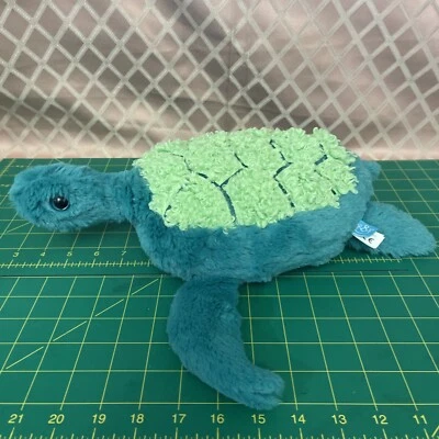 Juguete Manhattan Tortuga Marina Peluche Verde Aqua Suave Relleno Océano Lovey Juguete 15” ¡Lindo! Foto 1 de 4
