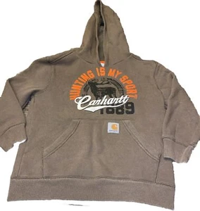 Carhartt Boys Youth Hoodie Size 7-8 Outdoors Hunting Animals Fleece - Picture 1 of 9