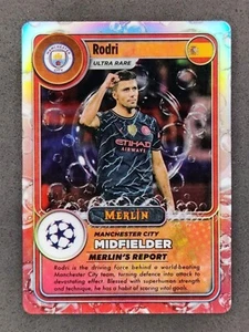 2023-24 Topps Merlin RODRI Merlin's Gamers ULTRA RARE Red /10 #MG-9 Man City - Bild 1 von 3