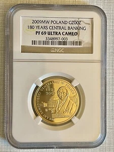 Poland 2009 MW 180 Years Central Banking 200 Zlotych Gold NGC PF69 UC SKU# 2872 - Picture 1 of 2