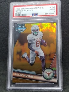XAVIER WORTHY 2023 BOWMAN U CHROME Sapphire #155 GOLD /50 PSA 9 e~U - Picture 1 of 2