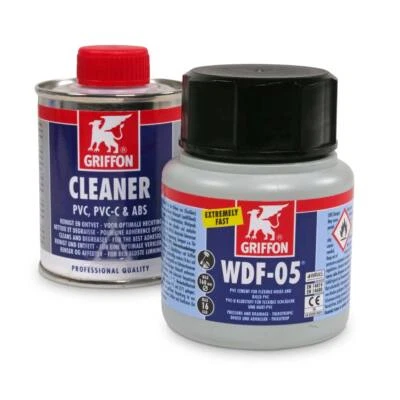 SET> Griffon Kleber WDF-05 125g + Cleaner 125ml geeignet für Pool Flexschlauch - Bild 1 von 4