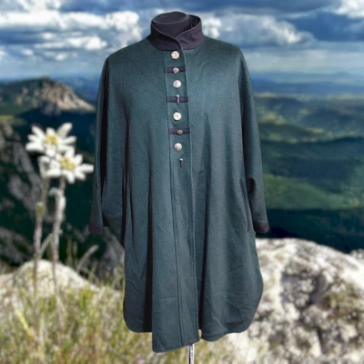 Poncho Vintage Schneiders mit Alpaca Original Trachten Tamanho Tradicional 40 EUA 12 - Imagem 1 de 4