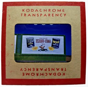 Kodachrome Red Border Slide | *1949* NORWAY PEAK ANTIFREEZE Plakat Schild Werbung - Bild 1 von 3