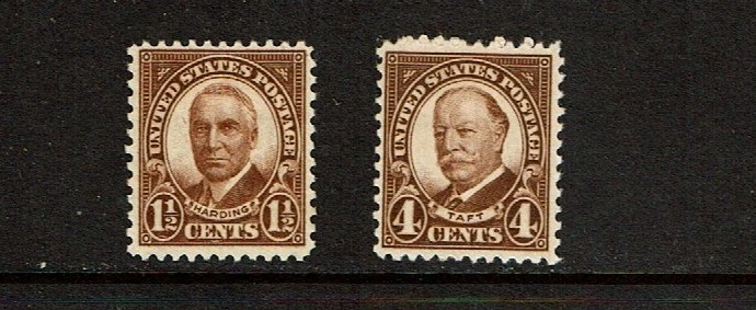 1930 США обычный выпуск Harding & Taft p.11x10 1/2 набор из 2 Sc #684-5 M/H/OG свежий - Изображение 1 из 1