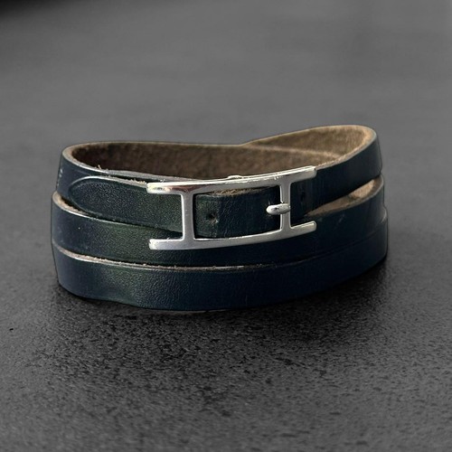 HERMÈS Hermes Api Bracciale Girocollo Nero Autentico Gioielli di Lusso