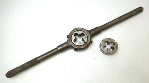 GTD  No. 1753 DIE HANDLE 1 -1/2", 14"L ,W/ 1/2-13 &5/8-11 NC THREADING DIE - Picture 1 of 8