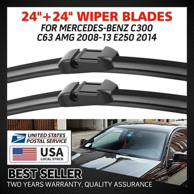 Fit For 2012-2014 Mercedes-Benz CLS63 AMG Front Windshield 24"+24" Wiper Blades - Imagem 1 de 4