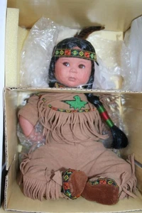 Danberry Mint Native Amercian Bisque Doll Brave And Free W/ Paperwork BNIB - Picture 1 of 6