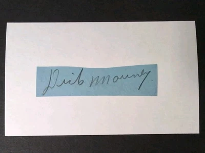 Dick Mauney (d.1970) Signed Autograph Cut Debut 1945 Philadelphia Phillies - Image 1 of 2