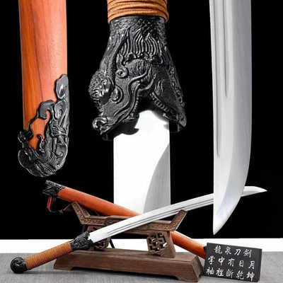 Sable de dragón KungFu espada ancha cuchillo de batalla afilado chino WuShu Dao espada katana Foto 1 de 4